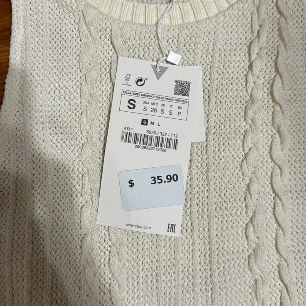 (NWT) ZARA - WOMEN’S CABLE KNIT DRESS - SIZE SMALL - Picture 6 of 7